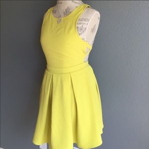 L' ATISTE Citron Cut Out Dress